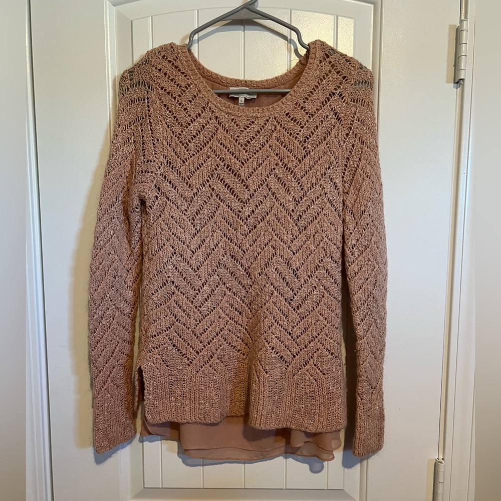 Lucky Brand Women's Chevron Knit Sweater - Blush